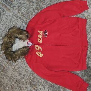 49ers Hoodie Jacket Womens Large